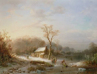 Skating scene, 19th century